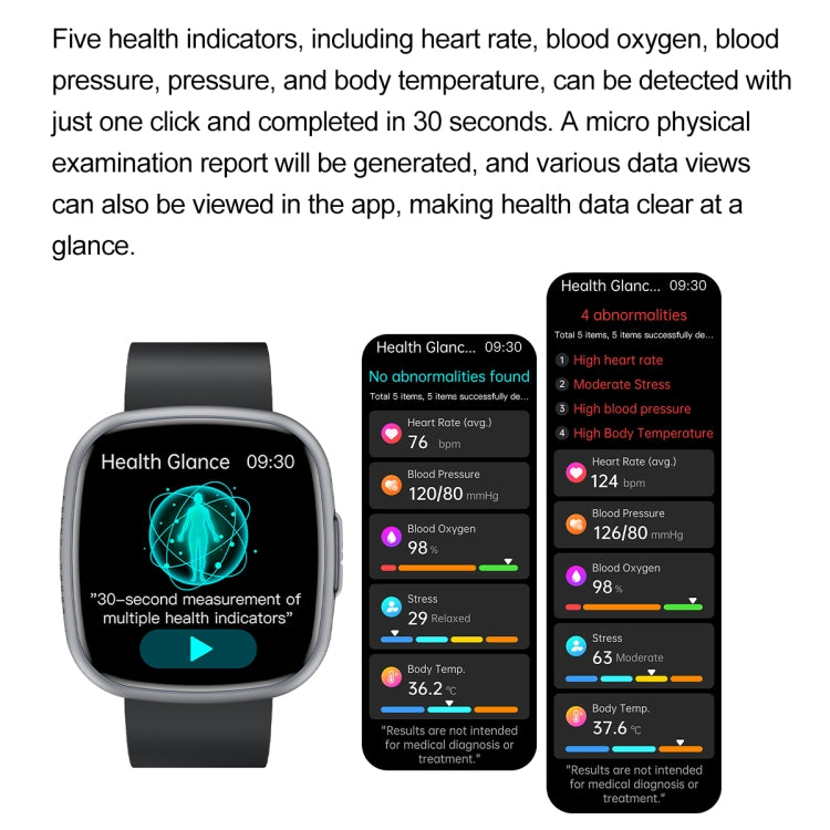 ET593 1.75 inch IPS Square Screen Smart Watch, ECG Electrocardiogram / Blood Sugar Monitoring(Grey) - Smart Watches by PMC TechLife | Online Shopping South Africa | PMC TechLife | Buy Now Pay Later Mobicred