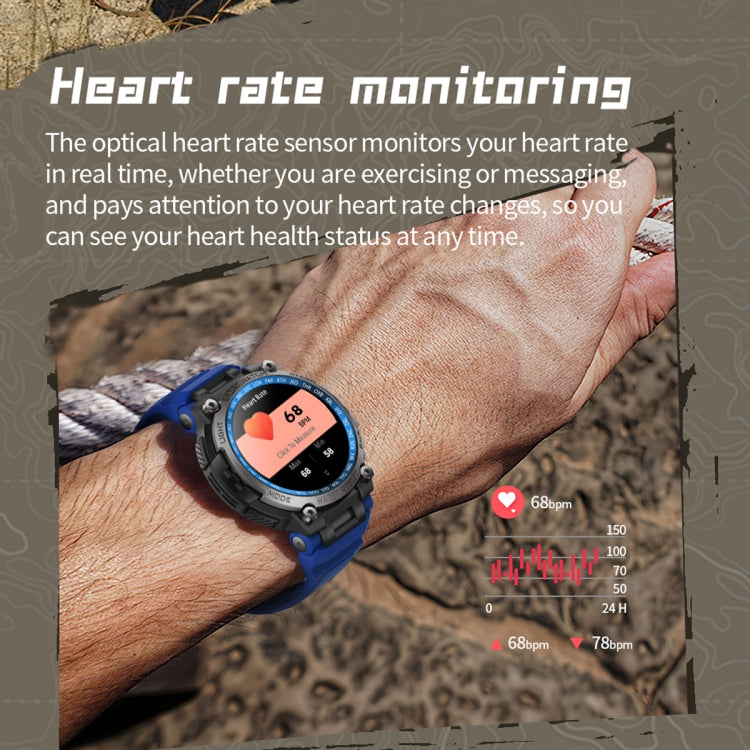LC17 1.53 inch TFT Round Screen Sports Smart Watch, Heart Rate / Blood Oxygen / Blood Pressure(Blue) - Smart Watches by PMC TechLife | Online Shopping South Africa | PMC TechLife | Buy Now Pay Later Mobicred