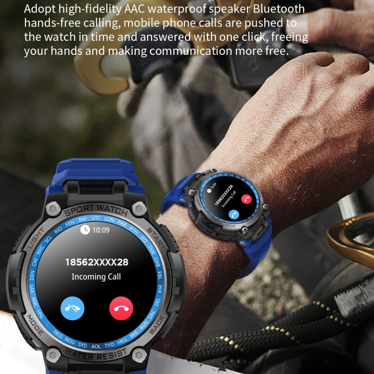 LC17 1.53 inch TFT Round Screen Sports Smart Watch, Heart Rate / Blood Oxygen / Blood Pressure(Blue) - Smart Watches by PMC TechLife | Online Shopping South Africa | PMC TechLife | Buy Now Pay Later Mobicred