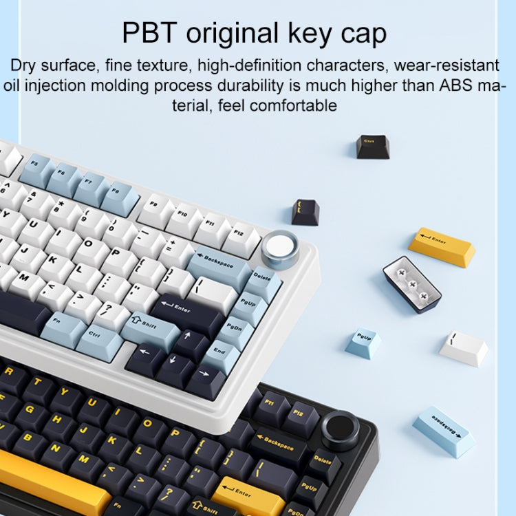 AULA F75 80 Keys Wired/2.4G/Bluetooth Three Model Customized RGB Mechanical Keyboard(Side Engraved Purple) - free shipping - PMC TechLife - Order now!