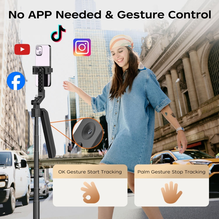 FUNSNAP A6 360 Degree Al Gimbal Selfie Stick Smart Face Tracking Integrated Tripod(Black) - Selfie Sticks by FUNSNAP | Online Shopping South Africa | PMC TechLife | Buy Now Pay Later Mobicred