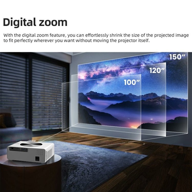 AUN AKEY7 MAX 1920x1080P HD Android LCD Projector AU Plug(White) - LED Projector by AUN | Online Shopping South Africa | PMc TechLife | Buy Now Pay Later Mobicred