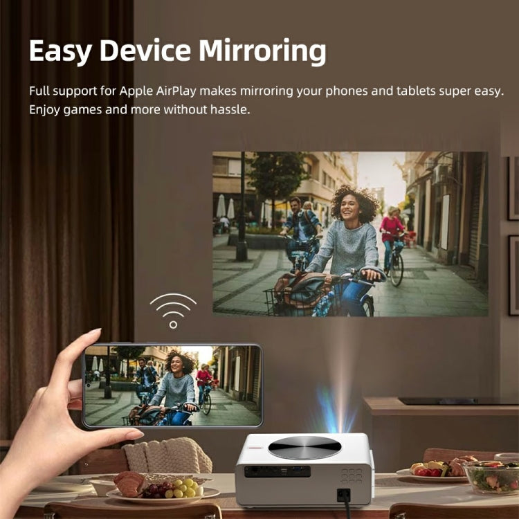 AUN AKEY7 MAX 1920x1080P HD Android LCD Projector AU Plug(White) - LED Projector by AUN | Online Shopping South Africa | PMc TechLife | Buy Now Pay Later Mobicred