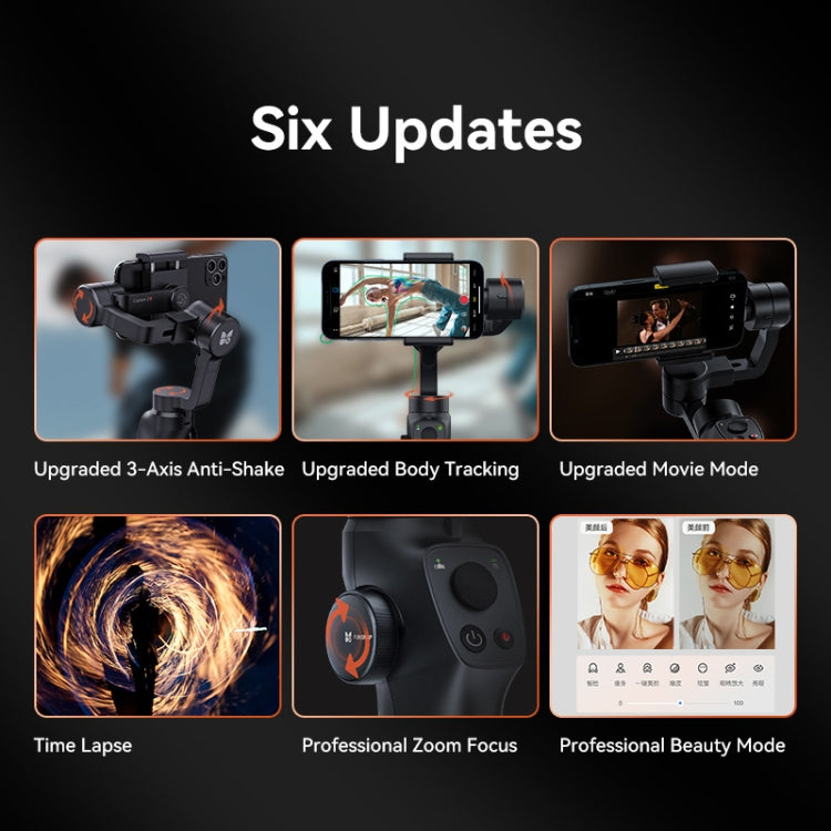 FUNSNAP Capture 2s Smart 3-Axis Handheld Gimbal Phone Live Stabilizer, Basic Version(Black) - free shipping - PMC TechLife - Order now!