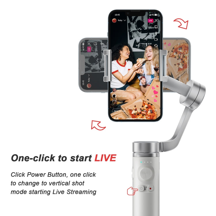 FUNSNAP Capture �� Aluminum Alloy Arm 3-Axis Handheld Phone Gimbal, Basic Version(Grey) - free shipping - PMC TechLife - Order now!