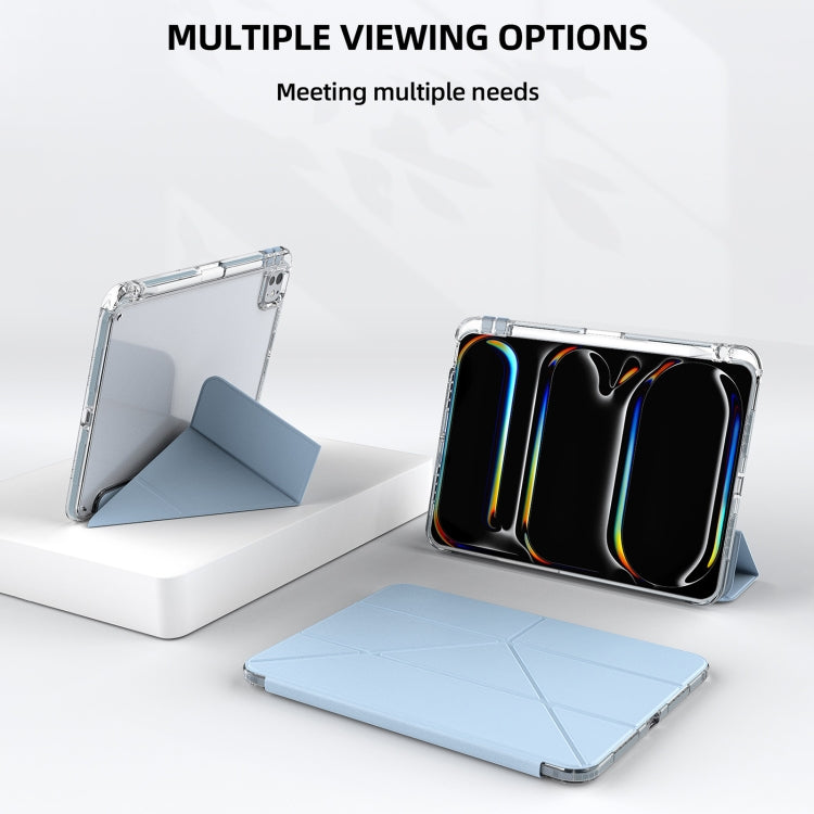 For iPad Pro 11 2024 mutural Y-Shape Deformation Leather Tablet Case(Ice Blue) - free shipping - PMc TechLife - Order now!