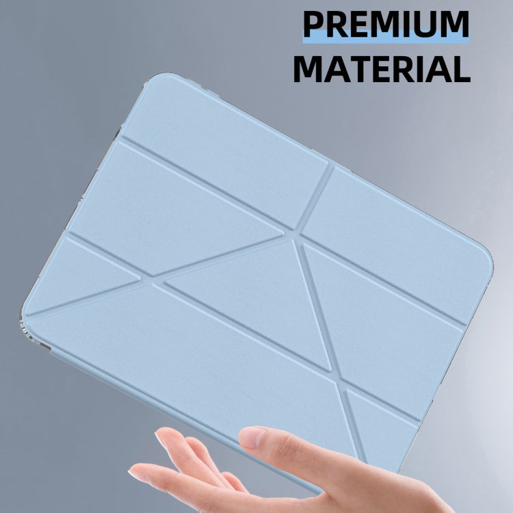 For iPad Pro 11 2024 mutural Y-Shape Deformation Leather Tablet Case(Ice Blue) - free shipping - PMc TechLife - Order now!
