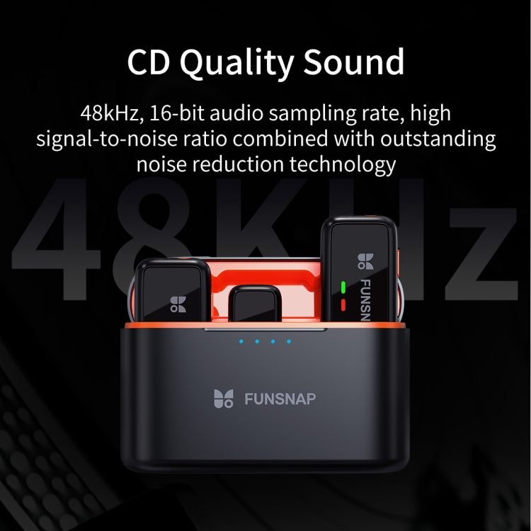 FUNSNAP S6 Lavalier Wireless Microphone, Type-C RX + 1 TX - Microphone by FUNSNAP | Online Shopping South Africa | PMC TechLife | Buy Now Pay Later Mobicred