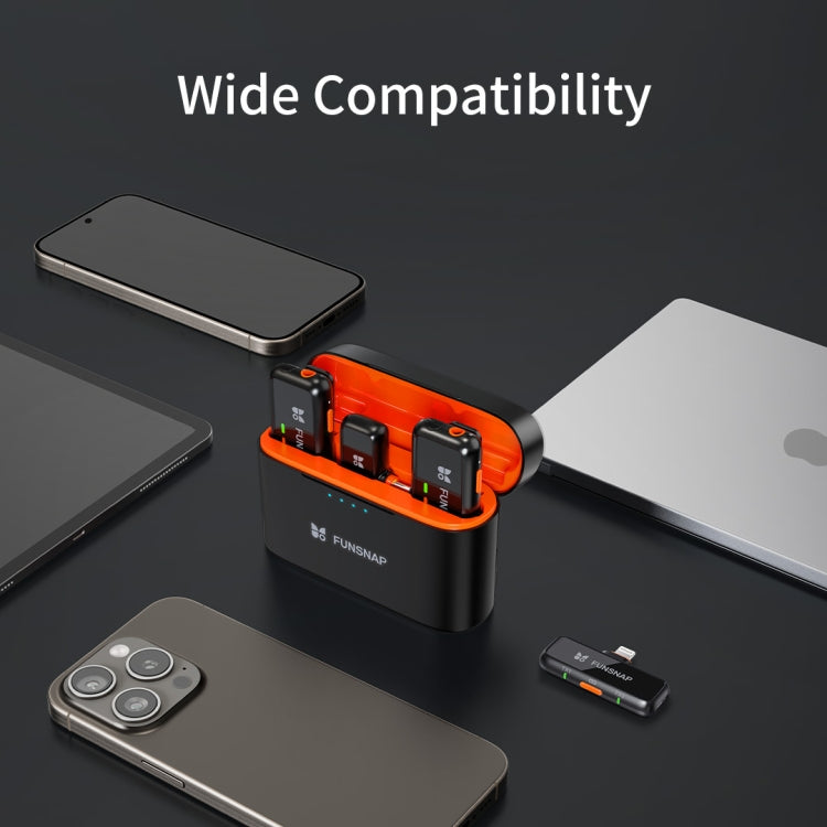 FUNSNAP S6 Lavalier Wireless Microphone, Type-C RX + 1 TX - Microphone by FUNSNAP | Online Shopping South Africa | PMC TechLife | Buy Now Pay Later Mobicred