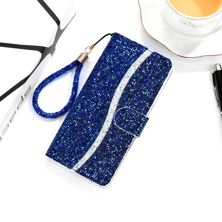 For Samsung Galaxy S25 Ultra 5G Glitter Powder Filp Leather Phone Case(Blue) - Galaxy S25 Ultra 5G Cases by PMC Jewellery | Online Shopping South Africa | PMC Jewellery | Buy Now Pay Later Mobicred
