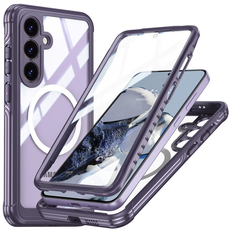 For Samsung Galaxy S25+ 5G RedPepper Tempered Glass MagSafe Phone Case(Purple) - free shipping - PMC Jewellery - Order now!
