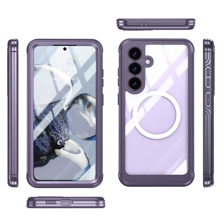 For Samsung Galaxy S25+ 5G RedPepper Tempered Glass MagSafe Phone Case(Purple) - free shipping - PMC Jewellery - Order now!