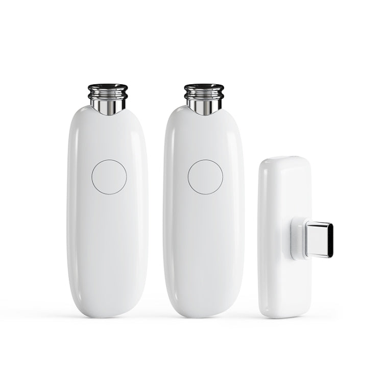 FUNSNAP M2 1 TX + 2 RX Digital Noise Reduction Wireless Microphone Mic Tok, Version:Type-C(White) - Microphone by FUNSNAP | Online Shopping South Africa | PMC TechLife | Buy Now Pay Later Mobicred
