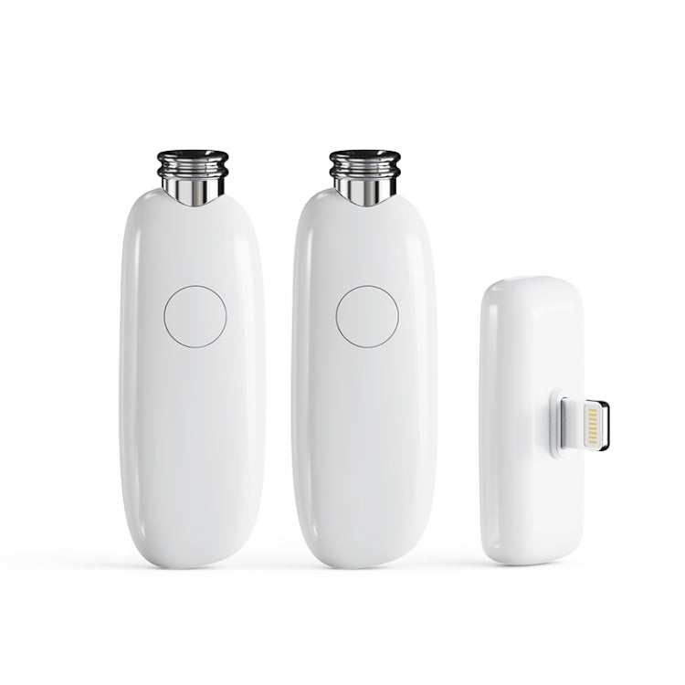 FUNSNAP M2 1 TX + 2 RX Digital Noise Reduction Wireless Microphone Mic Tok, Version:8 Pin(White) - Microphone by FUNSNAP | Online Shopping South Africa | PMC TechLife | Buy Now Pay Later Mobicred