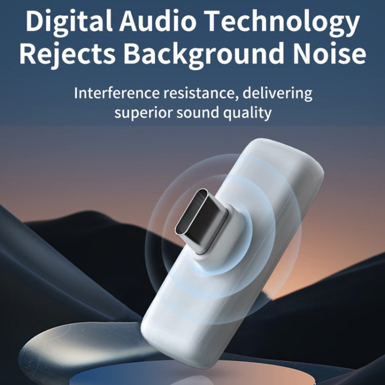 FUNSNAP M2 1 TX + 2 RX Digital Noise Reduction Wireless Microphone Mic Tok, Version:Type-C(White) - Microphone by FUNSNAP | Online Shopping South Africa | PMC TechLife | Buy Now Pay Later Mobicred