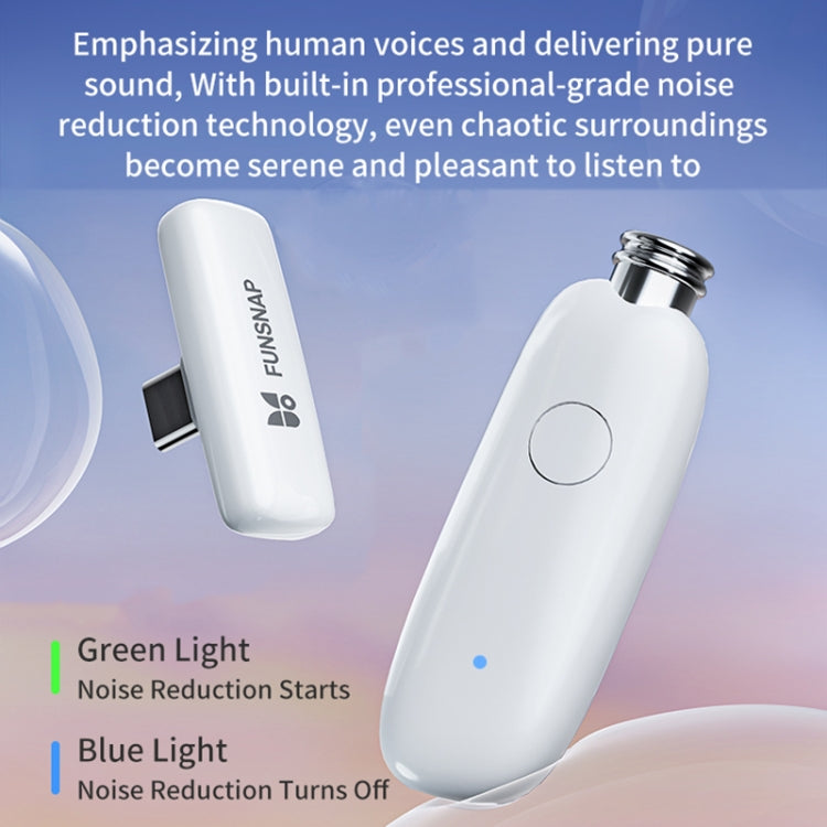 FUNSNAP M2 1 TX + 2 RX Digital Noise Reduction Wireless Microphone Mic Tok, Version:8 Pin(White) - Microphone by FUNSNAP | Online Shopping South Africa | PMC TechLife | Buy Now Pay Later Mobicred
