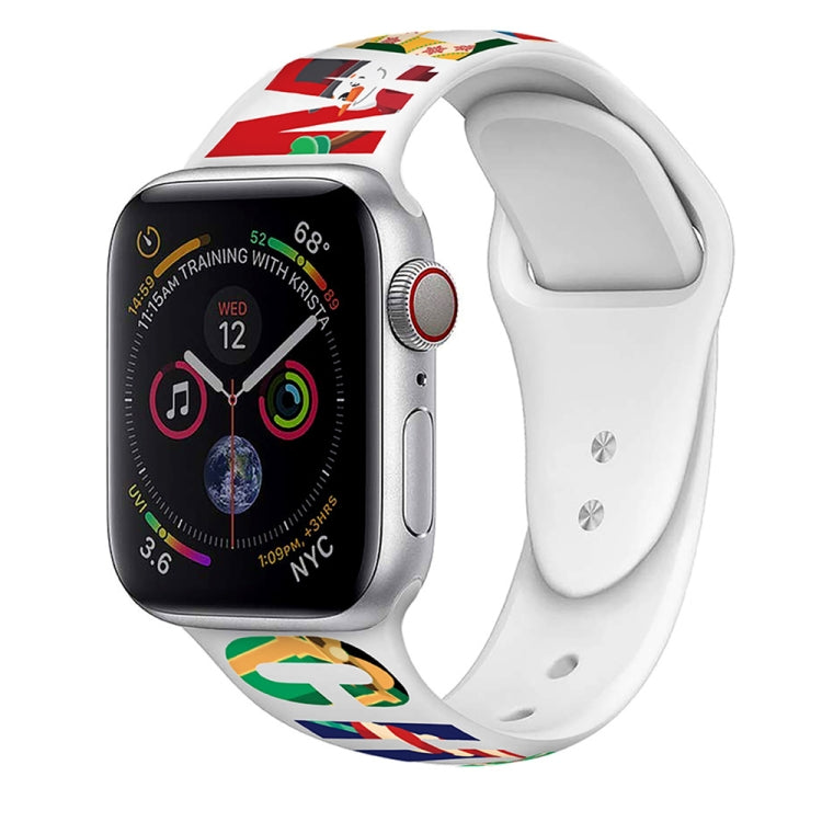 For Apple Watch 46mm / 49mm / 45mm / 44mm Christmas Pattern Silicone Watch Band(Colorful Christmas) - free shipping - PMc TechLife - Order now!