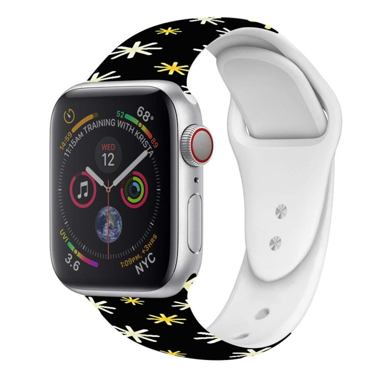 For Apple Watch 42mm / 41mm / 40mm / 38mm Christmas Pattern Silicone Watch Band(Snowflake Black) - free shipping - PMc TechLife - Order now!