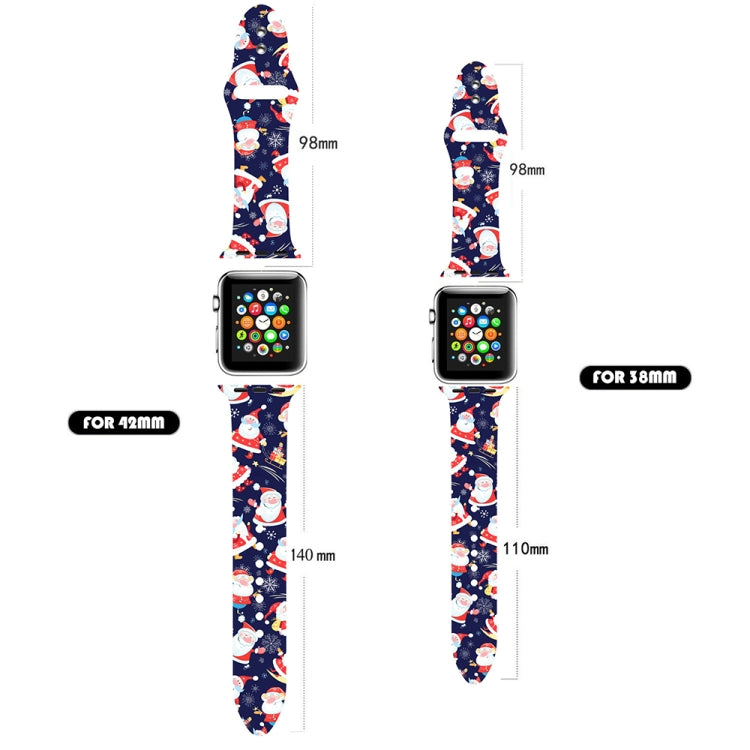 For Apple Watch 46mm / 49mm / 45mm / 44mm Christmas Pattern Silicone Watch Band(Funny Christmas) - free shipping - PMc TechLife - Order now!