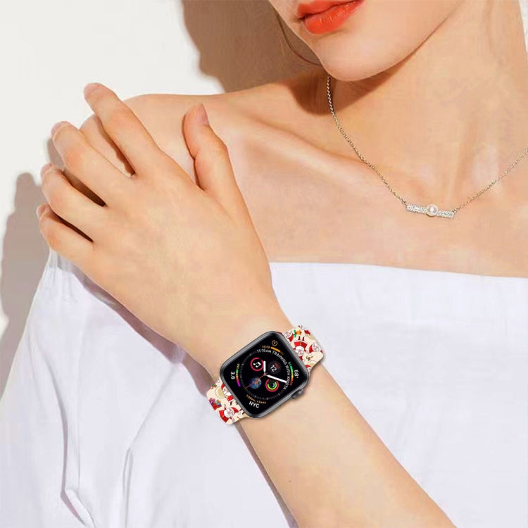 For Apple Watch 42mm / 41mm / 40mm / 38mm Christmas Pattern Silicone Watch Band(Animal Christmas) - free shipping - PMc TechLife - Order now!