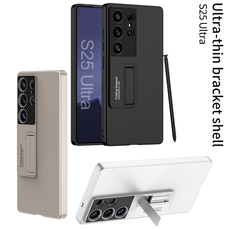For Samsung Galaxy S25 Ultra 5G GKK Ultra-thin Shockproof Phone Case with Holder / Pen(Titanium Gray) - free shipping - PMC Jewellery - Order now!