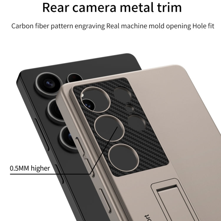 For Samsung Galaxy S25 Ultra 5G GKK Ultra-thin Shockproof Phone Case with Holder / Pen(Titanium Gray) - free shipping - PMC Jewellery - Order now!
