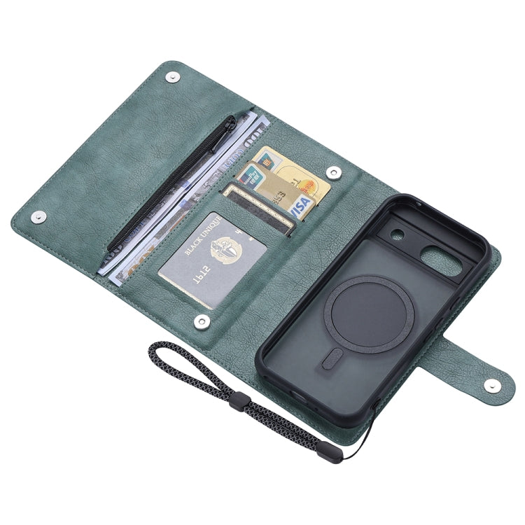 For Google Pixel 8a ViLi GVB Series MagSafe Magnetic RFID Leather Phone Case(Green) - Google Cases by ViLi | Online Shopping South Africa | PMC TechLife | Buy Now Pay Later Mobicred