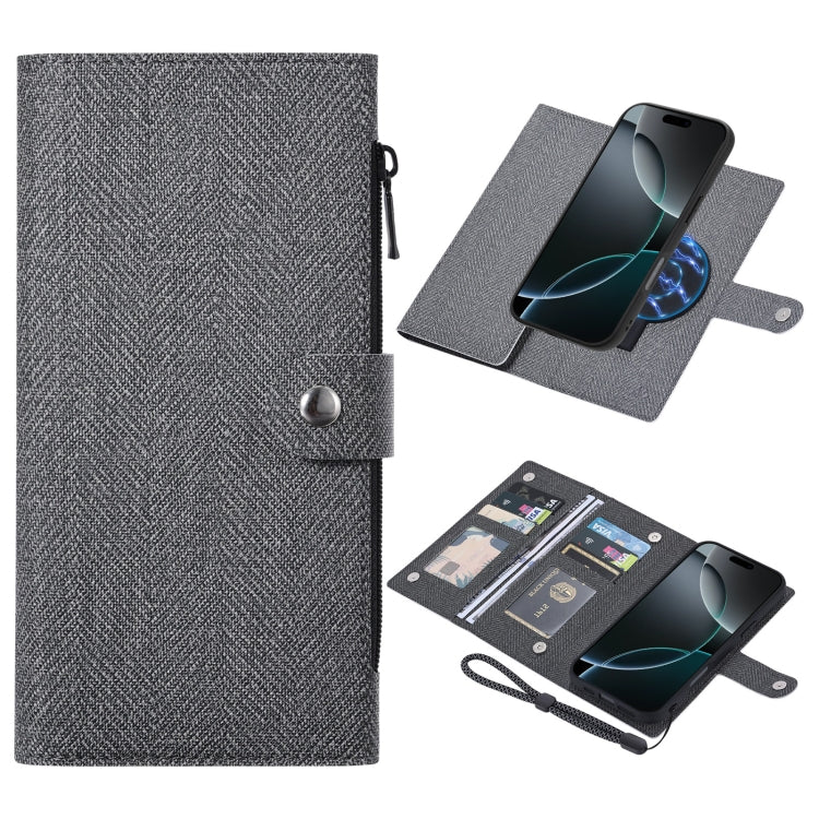 For iPhone 16 Pro Max ViLi GBS Series MagSafe Magnetic RFID Leather Flip Phone Case(Black) - free shipping - PMC Jewellery - Order now!
