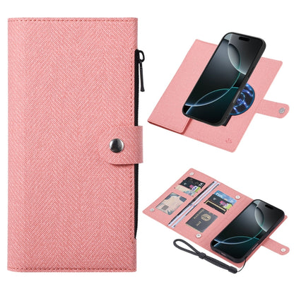 For iPhone 16 Pro ViLi GBS Series MagSafe Magnetic RFID Leather Flip Phone Case(Pink) - iPhone 16 Pro Cases by ViLi | Online Shopping South Africa | PMC Jewellery | Buy Now Pay Later Mobicred