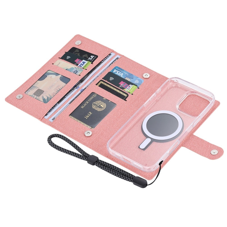 For iPhone 16 Pro Max ViLi GBS-C Series MagSafe Magnetic RFID Leather Flip Phone Case(Pink) - free shipping - PMC Jewellery - Order now!