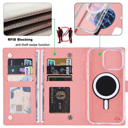 For iPhone 16 ViLi GBS-C Series MagSafe Magnetic RFID Leather Flip Phone Case(Pink) - iPhone 16 Cases by ViLi | Online Shopping South Africa | PMC Jewellery | Buy Now Pay Later Mobicred