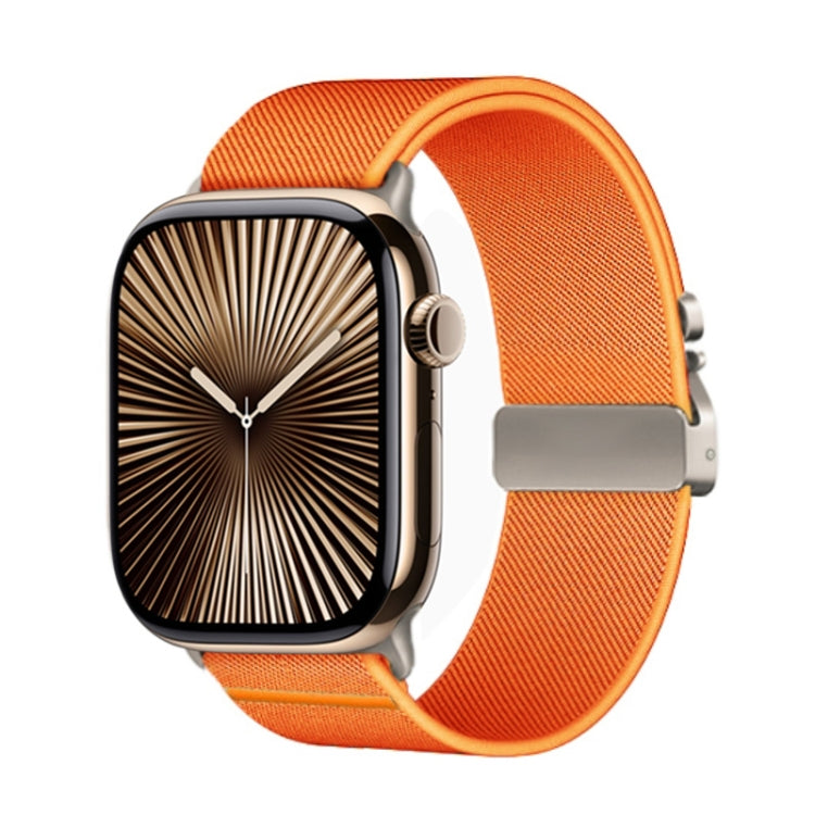 For Apple Watch 42mm / 41mm / 40mm / 38mm Parachute Buckle Elastic Nylon Watch Band(Orange) - free shipping - PMc TechLife - Order now!