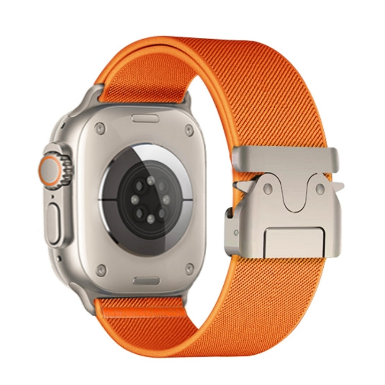 For Apple Watch 42mm / 41mm / 40mm / 38mm Parachute Buckle Elastic Nylon Watch Band(Orange) - free shipping - PMc TechLife - Order now!