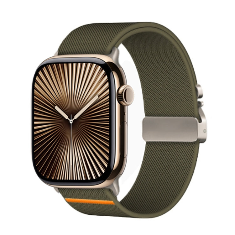For Apple Watch 42mm / 41mm / 40mm / 38mm Parachute Buckle Elastic Nylon Watch Band(Army Green) - free shipping - PMc TechLife - Order now!