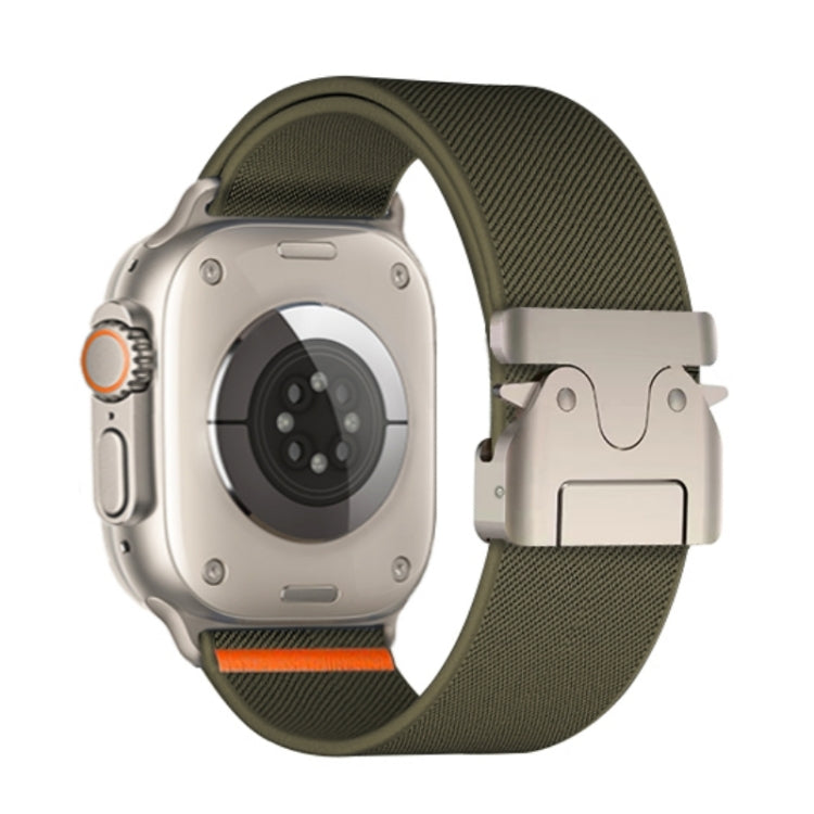 For Apple Watch 42mm / 41mm / 40mm / 38mm Parachute Buckle Elastic Nylon Watch Band(Army Green) - free shipping - PMc TechLife - Order now!