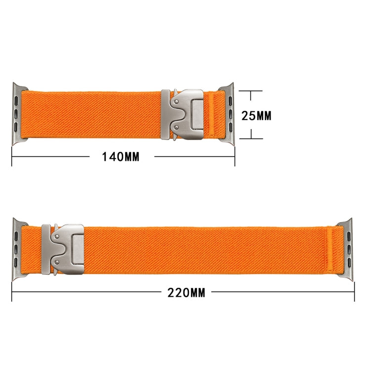 For Apple Watch 42mm / 41mm / 40mm / 38mm Parachute Buckle Elastic Nylon Watch Band(Orange) - free shipping - PMc TechLife - Order now!