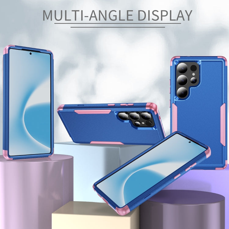 For Samsung Galaxy S25 Ultra 5G TPU + PC Shockproof Protective Phone Case(Royal Blue + Pink) - Galaxy S25 Ultra 5G Cases by PMC Jewellery | Online Shopping South Africa | PMC Jewellery | Buy Now Pay Later Mobicred