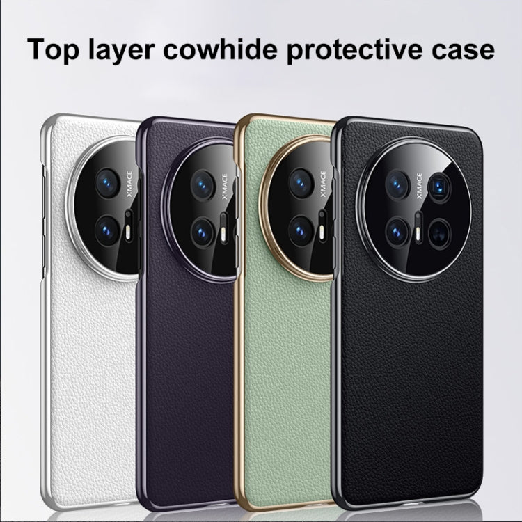 For Huawei Mate 70 RS Ultimate Genuine Leather PC Phone Case(Black) - Huawei Cases by PMC TechLife | Online Shopping South Africa | PMC TechLife | Buy Now Pay Later Mobicred