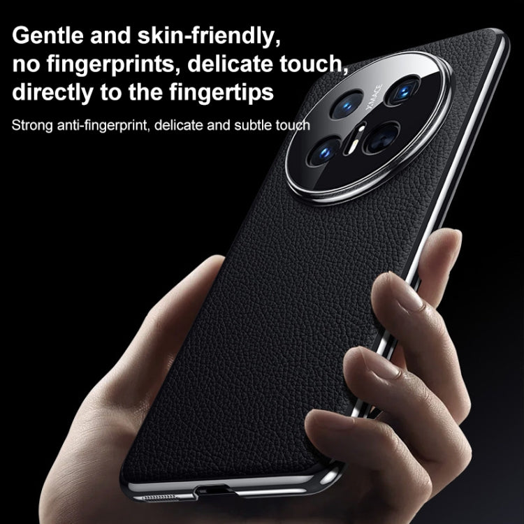 For Huawei Mate 70 Genuine Leather PC Phone Case(Black) - Huawei Cases by PMC TechLife | Online Shopping South Africa | PMC TechLife | Buy Now Pay Later Mobicred