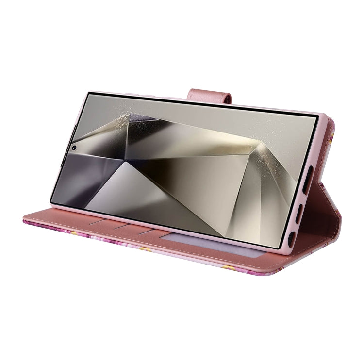 For Samsung Galaxy S25 Ultra 5G Marble Bronzing Stitching Leather Phone Case(Purple) - Galaxy S25 Ultra 5G Cases by PMC Jewellery | Online Shopping South Africa | PMC Jewellery | Buy Now Pay Later Mobicred