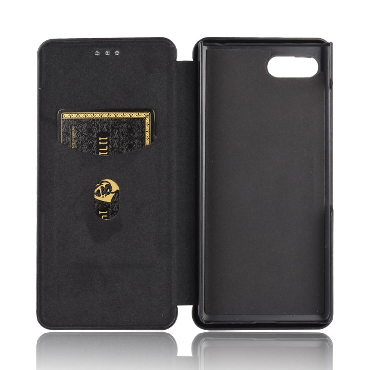 For BlackBerry KEY2 Carbon Fiber Texture Horizontal Flip TPU + PC + PU Leather Case with Card Slot(Black) - BlackBerry by PMC Jewellery | Online Shopping South Africa | PMC Jewellery