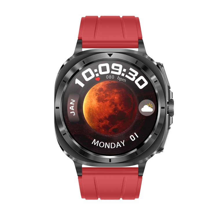 ET492 1.43 inch AMOLED Screen Silicone Strap Smart Watch Supports ECG/Blood Sugar Monitoring(Red) - Smart Watches by PMC TechLife | Online Shopping South Africa | PMC TechLife | Buy Now Pay Later Mobicred