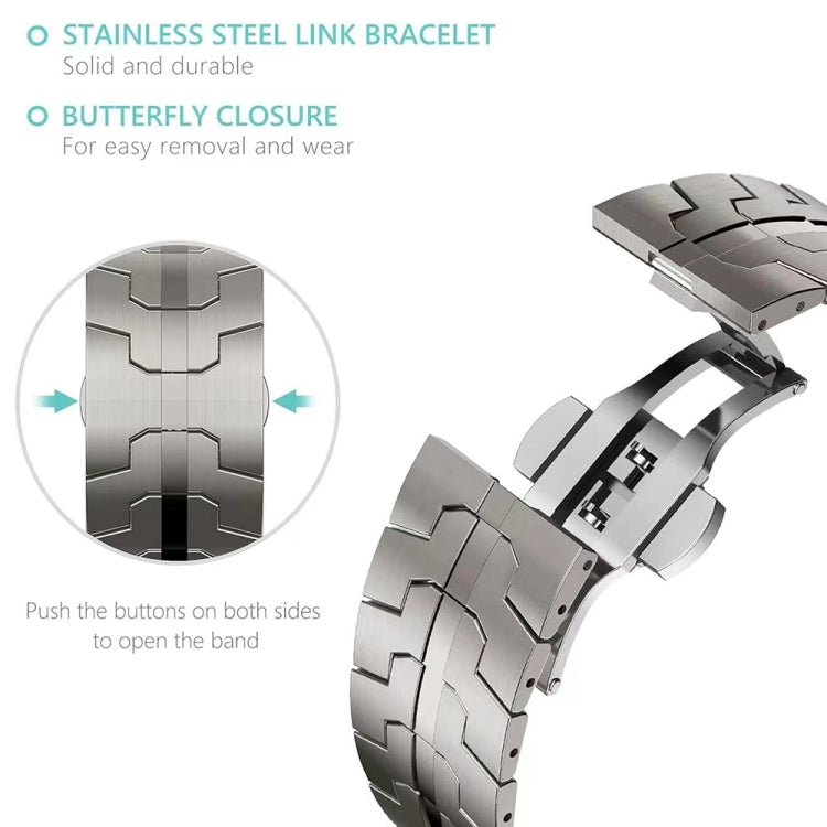 For Samsung Galaxy Watch Ultra 47mm Butterfly Buckle Titanium Alloy Watch Band(Titanium) - Watch Bands by PMc TechLife | Online Shopping South Africa | PMc TechLife | Buy Now Pay Later Mobicred