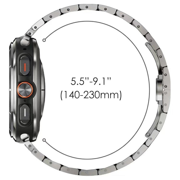 For Samsung Galaxy Watch Ultra 47mm Butterfly Buckle Titanium Alloy Watch Band(Titanium) - Watch Bands by PMc TechLife | Online Shopping South Africa | PMc TechLife | Buy Now Pay Later Mobicred