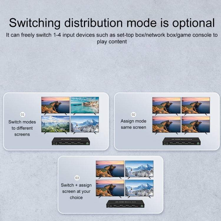 Measy MT4322 4K 30Hz 2 In 2 Out HDMI Matrix Switch Support Seamless Switching, AU Plug(Black) - Switch by Measy | Online Shopping South Africa | PMC TechLife | Buy Now Pay Later Mobicred