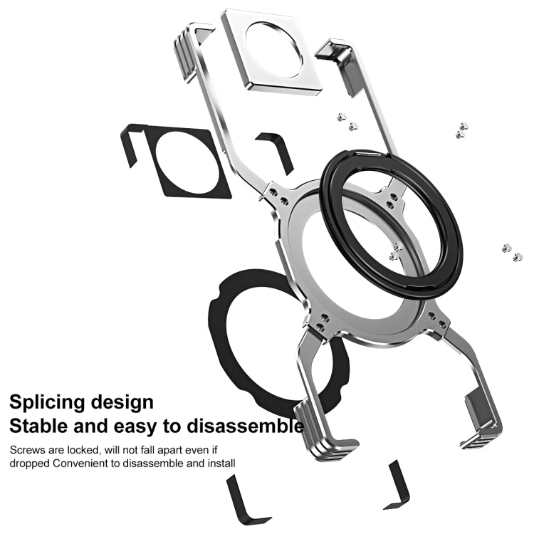 For ZTE nubia Z70 Ultra Mechanical Arm Borderless MagSafe Holder Metal Phone Case(Black Red) - free shipping - PMC TechLife - Order now!