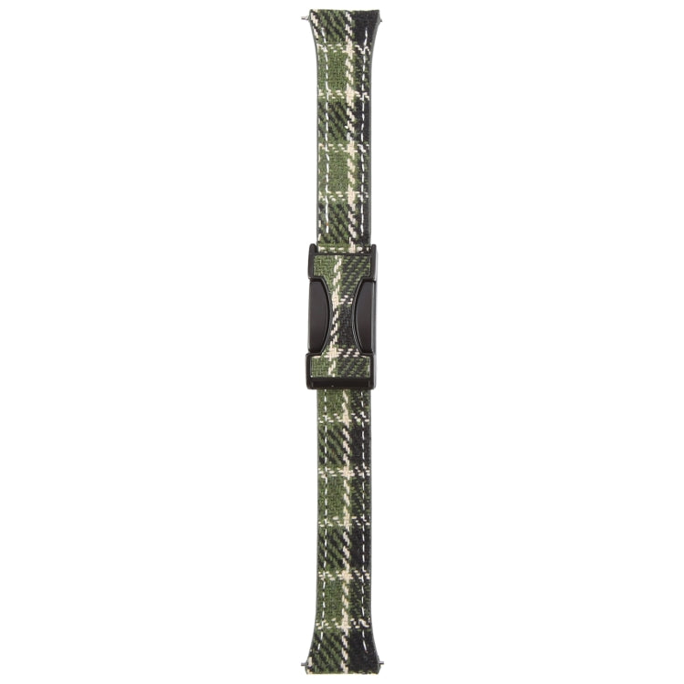 18mm Universal Slim Magnetic Buckle Napped Fabric Leather Watch Band(Green) - free shipping - PMc TechLife - Order now!