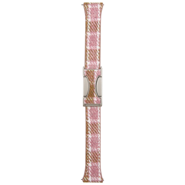 22mm Universal Slim Magnetic Buckle Napped Fabric Leather Watch Band(Pink) - free shipping - PMc TechLife - Order now!