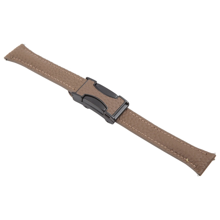 18mm Universal Slim Magnetic Buckle Genuine Leather Watch Band(Dark Brown) - free shipping - PMc TechLife - Order now!