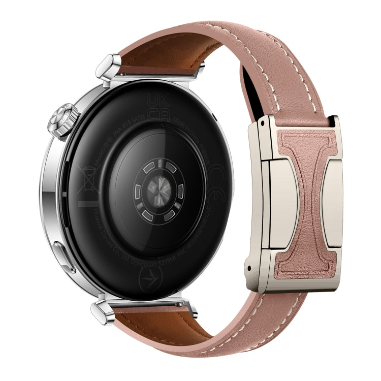 18mm Universal Slim Magnetic Buckle Genuine Leather Watch Band(Plain Weave Smoky Purple) - free shipping - PMc TechLife - Order now!